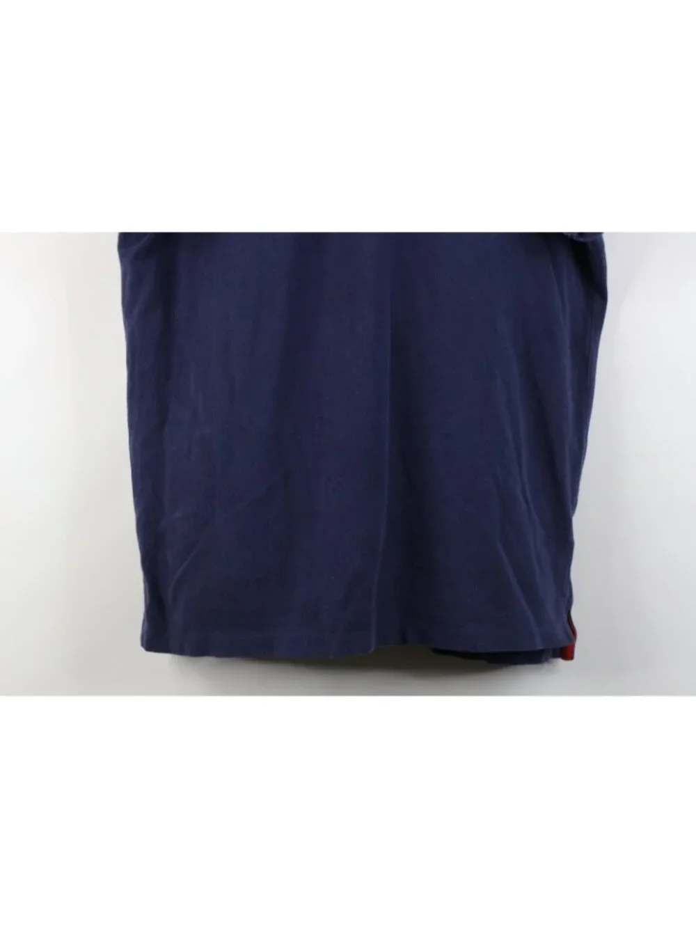 Vintage Ralph Lauren Mens Large Chambray Collar USA Flag Rugby Polo Shirt Blue
